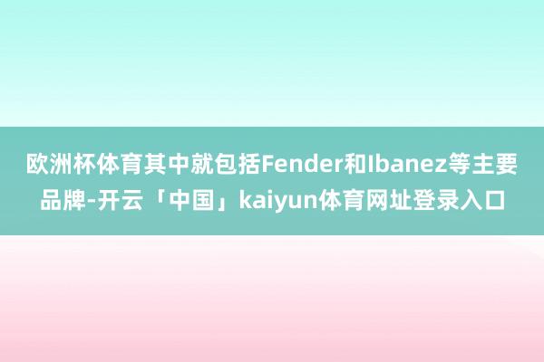 欧洲杯体育其中就包括Fender和Ibanez等主要品牌-开云「中国」kaiyun体育网址登录入口